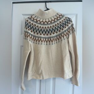 JCrew Cream Mockneck Sweater